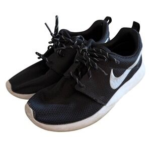 Women's Nike Roche One Roche Run Black metallic silver Sneaker Shoes 6.5